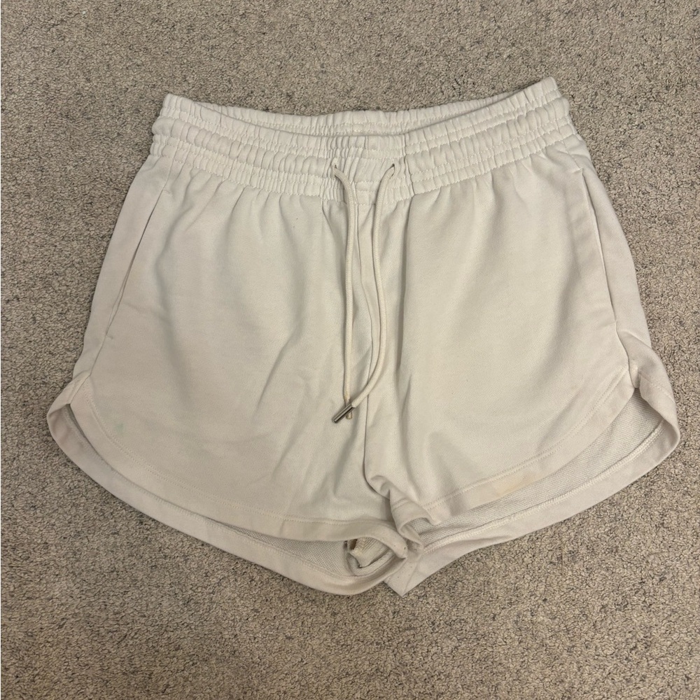 Women’s white sweat shorts